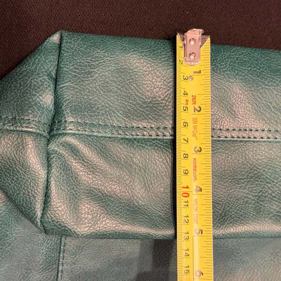Thirty-One City Scene Bag Teal Distressed Pebble Tote Shoulder Purse - Picture 12 of 12